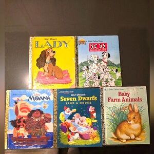 Vintage A Little Golden Book Set of 5
